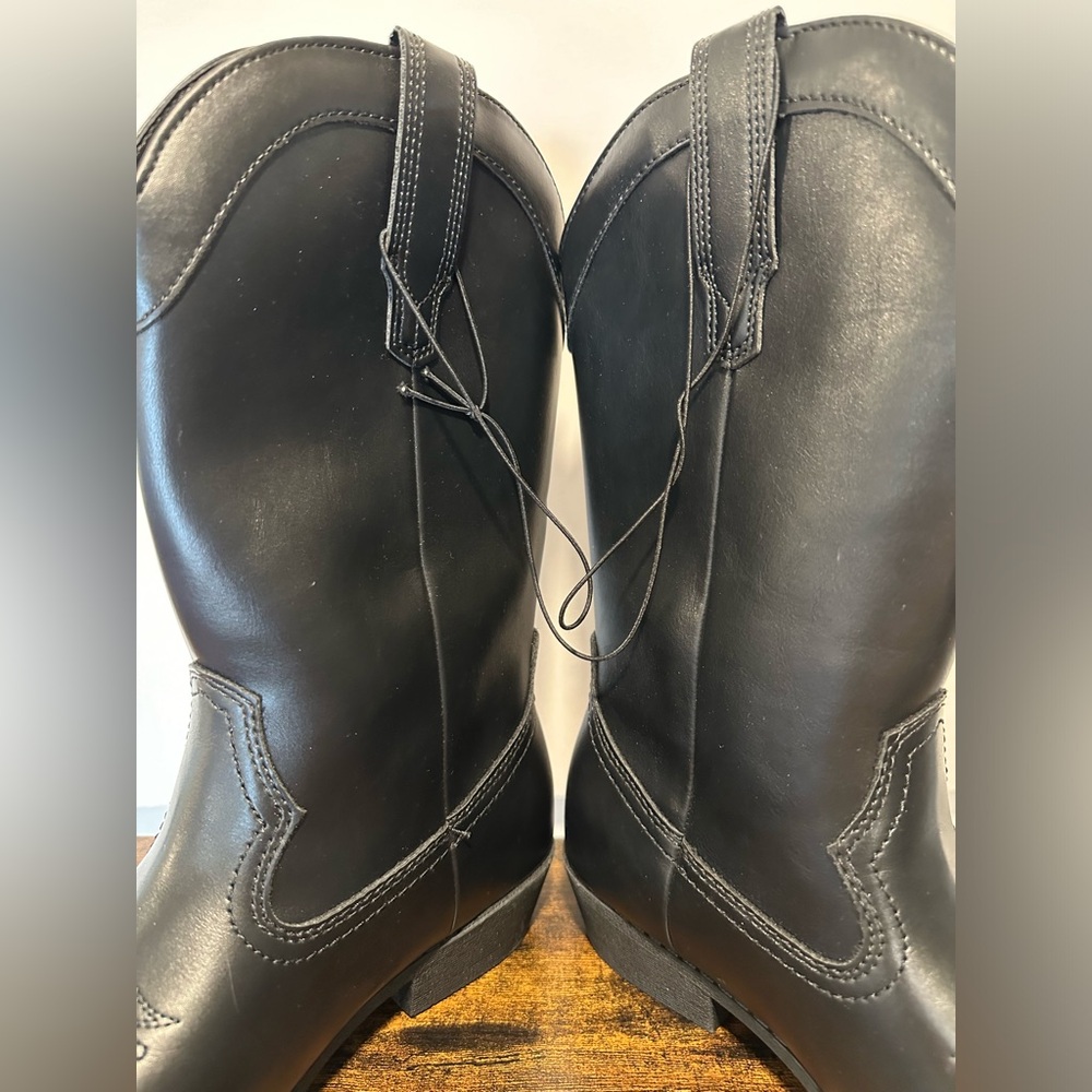 Arizona Women’s Black Maybrook Block Heel Cowboy Boots NWT Various Sizes - Picture 8 of 9